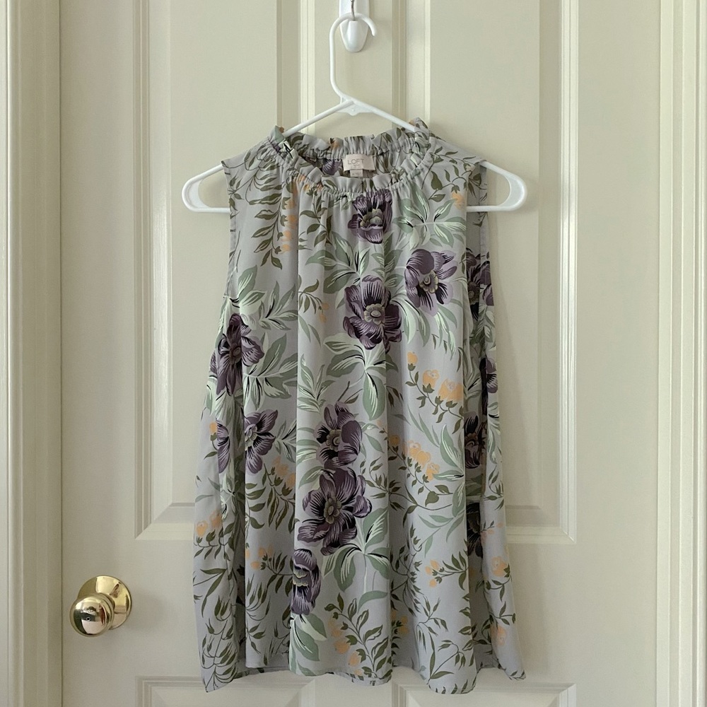 LOFT Floral-Print Shell